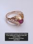 Златен български пръстен с Рубин-ръчна изработка проба 585