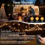 DSLebeen Festoon Lights, акумулаторна 5000mAh батерия, G40 LED стрингови светлини, 12 м, топло бяло, снимка 3