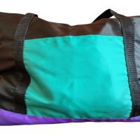 Дамска чанта тип пазарска с цип, Многоцветна, 52х35х13 см, снимка 1 - Чанти - 45707753