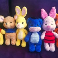 Плетена плюшена играчка - Мечо Пух и приятели , снимка 1 - Плюшени играчки - 45238783
