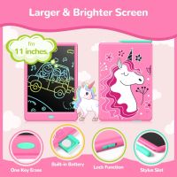 TECJOE LCD таблет за писане за деца момичета, 11-инчов, с еднорог, светло розово, снимка 2 - Рисуване и оцветяване - 45783725