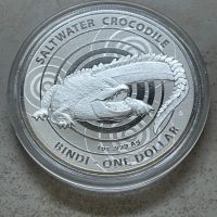 1 oz Сребро Австралийски Соленоводен Крокодил 2013, снимка 1 - Нумизматика и бонистика - 45075490