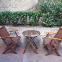 Градински мебели от тиково дърво- маса ,2бр. стол, снимка 13 - Къмпинг мебели - 45357782