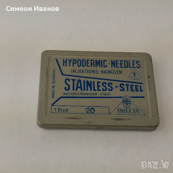 Стари игли за спринцовка Injekta Германия 12 броя #5925, снимка 1