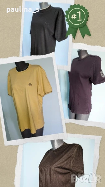 Четири различни броя / Мъжка Брандова тениска / снимки на дамски манекен , снимка 1