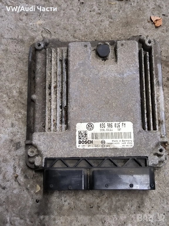 Компютър за двигател ЕКУ ECU за Голф 5 2.0ТДИ Volkswagen Golf 5 2.0TDI 03G906016FM / 03G 906 016 FM, снимка 1