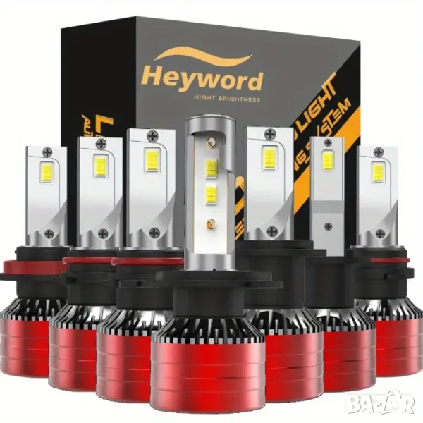 LED крушки за основни фарове H1 Н3 Н4 Н7 Н11 НВ3 НВ4, снимка 1