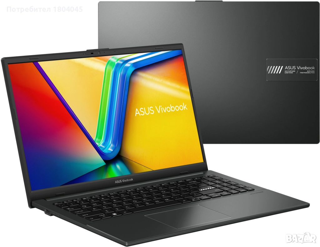 ASUS VivoBook Go 15 | DDR5 РАМ, Wi-Fi 6, NVMe, Ryzen 3, IPS Екран |Като нов, снимка 1