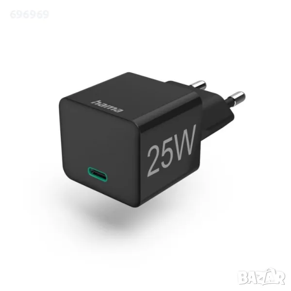 Мрежово мини-зарядно HAMA, Power Delivery (PD), Qualcomm 3.0, USB-C, 25W, снимка 1