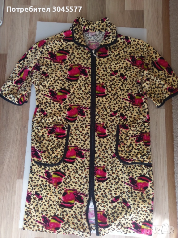 Халат домашен с цип размер L / XL, снимка 1