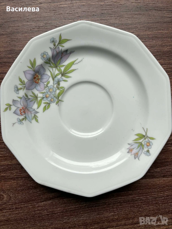 Ретро порцелан, с етикет, снимка 1