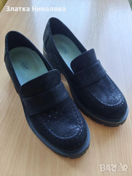 Дамски обувки, черни, велурени, снимка 1