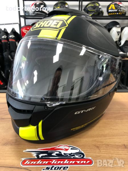 Mото каска SHOEI GT-AIR ,L 59-60 см.вградени очила,като нова,плака, снимка 1