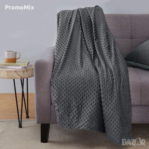  Одеяло с тежести 9 кг Amazon Basics SCH-WB-006 150х200см Юрган тежко Утежнено одеяло Антистрес зави, снимка 1