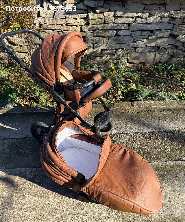 Продавам детска количка 2 в 1 – кош за новородено + летен кош, снимка 1