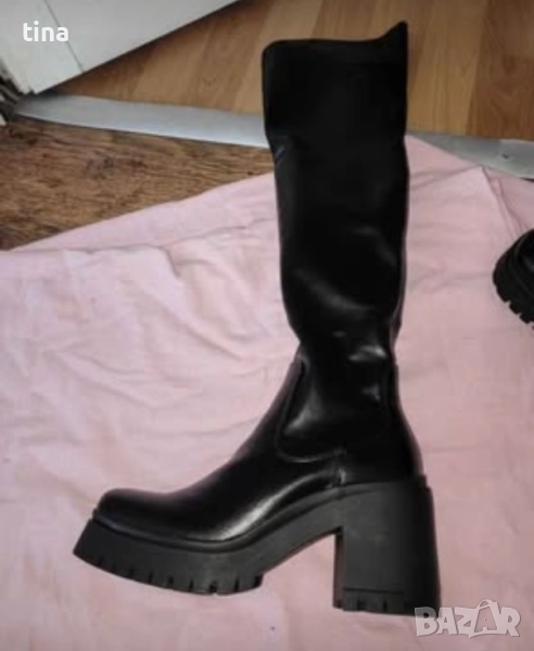Дамски високи над коляното ботуши, снимка 1