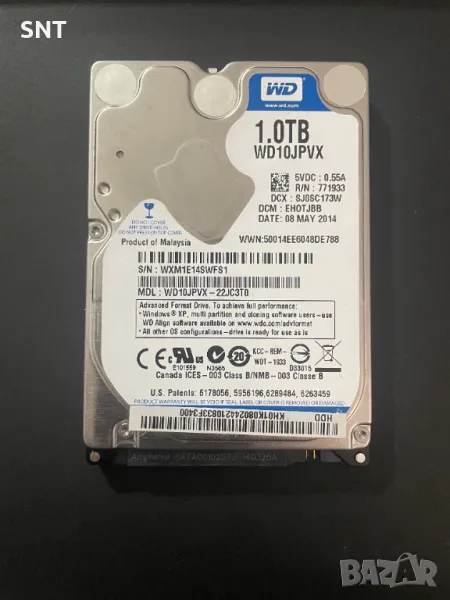 Твърд диск 1TB WD Blue WD10JPVX, снимка 1