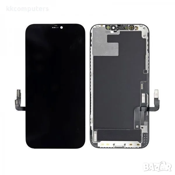 KBS INCELL Съвместим LCD Дисплей за iPhone 12 / 12 Pro 6.1 + Тъч скрийн / Черен / Баркод : 483804, снимка 1