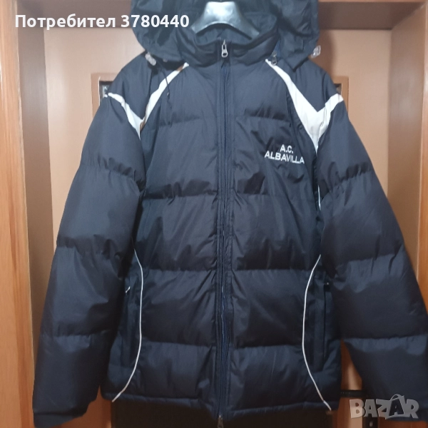 Черно италианско зимно яке с качулка " ALBAVILLA", снимка 1