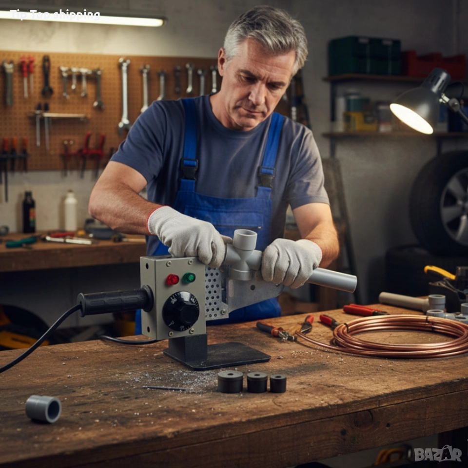 Професионална лепачка за PPR тръби 900W с регулируема температура (50–300°C) – Комплект с куфар, снимка 1