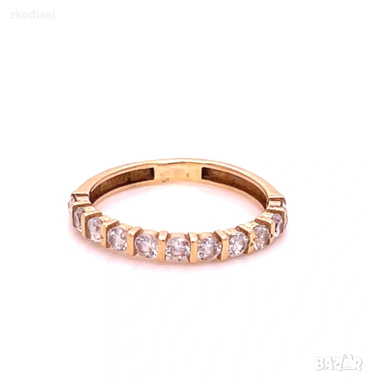 Златен дамски пръстен 1,50гр. размер:49 14кр. проба:585 модел:35804-6, снимка 1