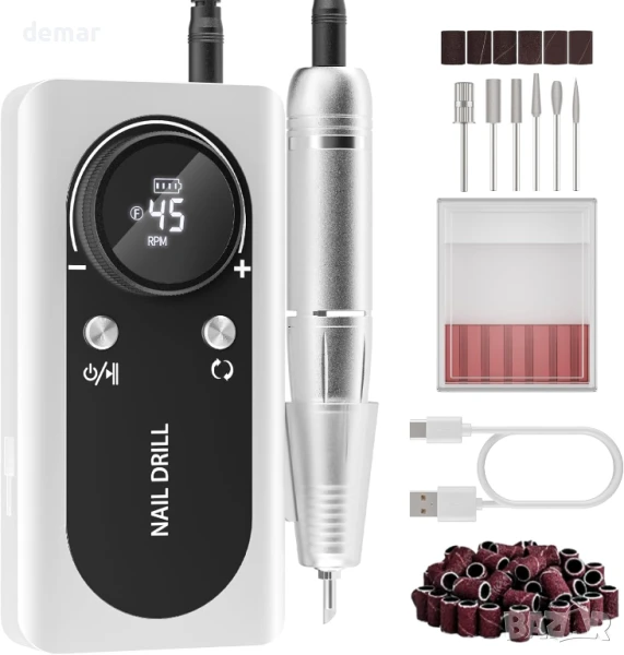 Професионална електрическа пила за нокти 40000 оборота в минута, снимка 1