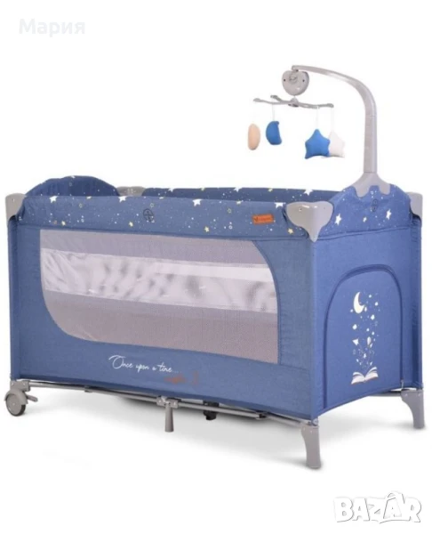 Бебешка кошара  Cangaroo - Once upon a time 3, с ниво за повиване +матрак Lorelli, снимка 1