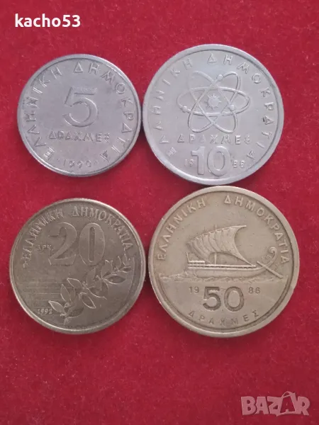 5,10,20,50 драхми 1986-92 г. Гърция, снимка 1