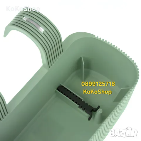 Сандъче за цветя – пластмасово, зелено, за балкон или двор, снимка 4 - Саксии и кашпи - 50301004