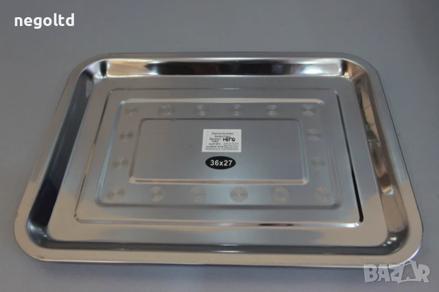 МЕТАЛЕН ПОДНОС за сервиране и отсервиране. Метална сервитьорска табла, снимка 3 - Обзавеждане за заведение - 50960133