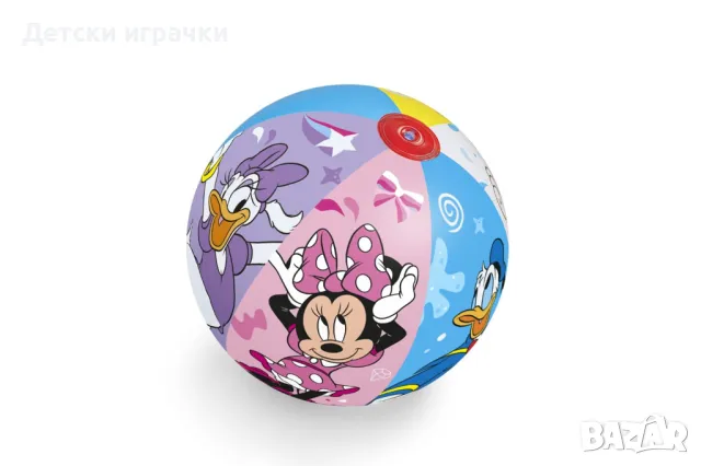 Надуваема плажна топка BESTWAY Mickey & Friends, диаметър 51 см, PVC, цветна, снимка 5 - Надуваеми играчки - 49981652