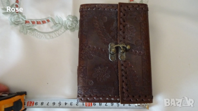Ръчно изработен тефтер – естествена кожа., снимка 9 - Антикварни и старинни предмети - 51870772