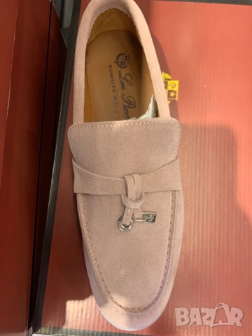 мокасини от естествен велур loro piana 