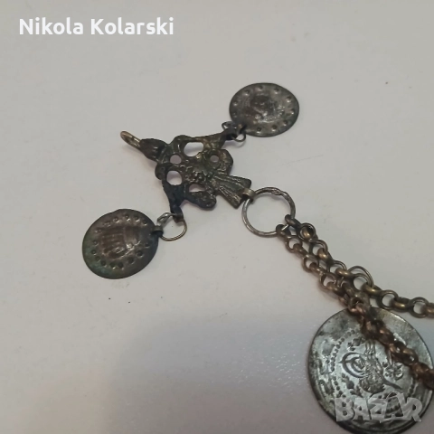 Автентичен възрожденски кюстек/синджир/копче и кръст, снимка 10 - Антикварни и старинни предмети - 52284350