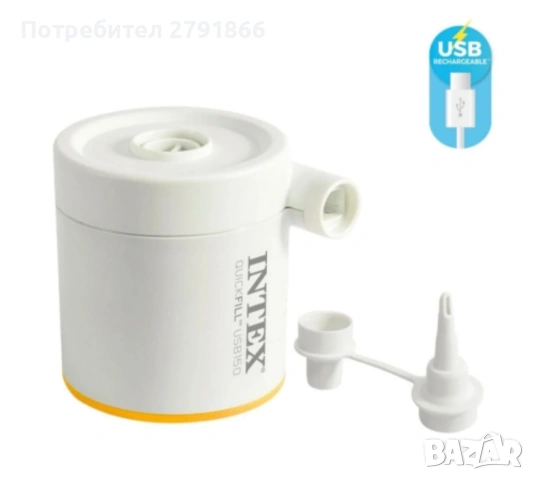 Зелен надуваем матрак INTEX TruAir Dura-Beam W/USB150 76x191x17 см с USB помпа и чанта за носене нов, снимка 6 - Надуваеми легла - 53669445