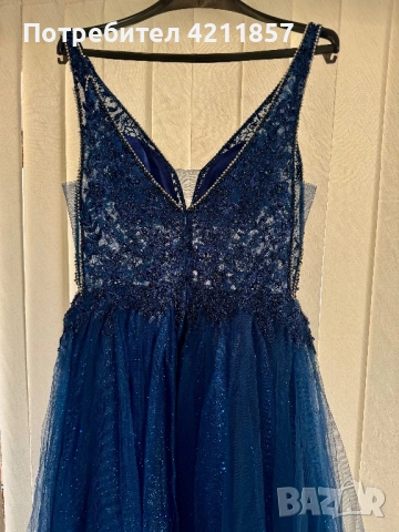 Синя рокля , снимка 3 - Рокли - 54181134