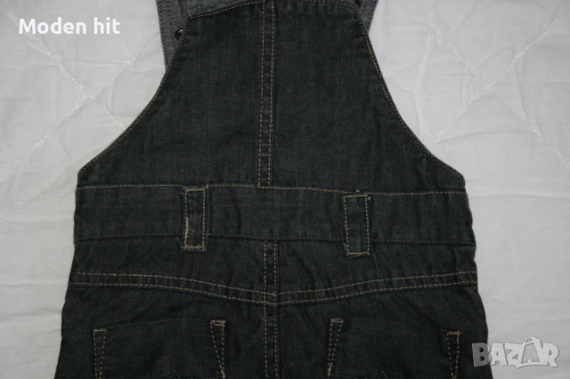 Kitchoun дънков гащеризон с памучна подплата, размер 9-12 м., снимка 14 - Бебешки гащеризони - 50871581