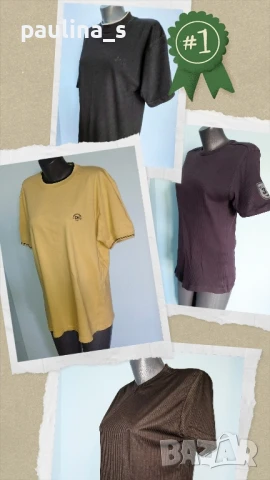 Четири различни броя / Мъжка Брандова тениска / снимки на дамски манекен 