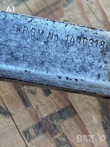 Wehrmacht D.R.G.M. No 1496318 -пикел, отрязан, снимка 2 - Антикварни и старинни предмети - 51329167