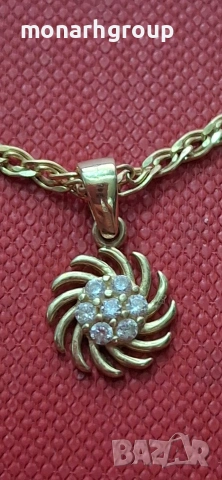 Златна верижка с висулка, снимка 3 - Колиета, медальони, синджири - 53216199