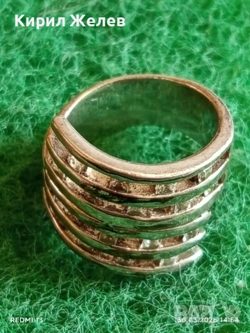 Авторски сребърен пръстен Арт бижу с инкрустирани ПЛАНИНСКИ КРИСТАЛ 54206, снимка 7 - Пръстени - 54027079