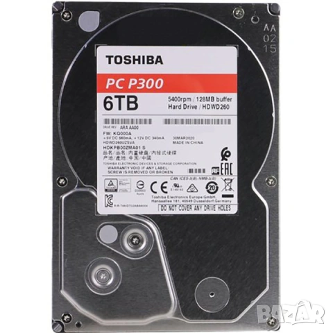 Хард диск Toshiba P300 6TB / 3.5" / SATA / HDD