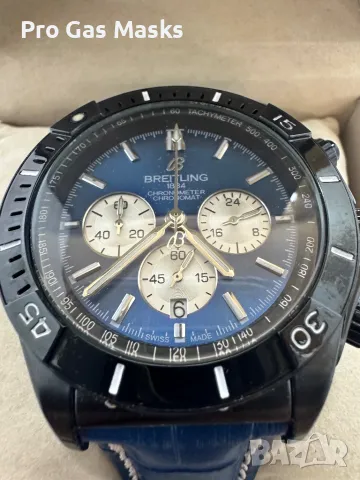 Часовник Breitling Blue Тежък Quartz Хронограф само за 300 лв с дървена кутия. , снимка 1 - Подаръци за мъже - 47841976