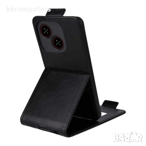 Кожен флип калъф за ZTE Blade A35e- Стенд и Холдер за Карти, вкл. Протектор, 4 Цвята, снимка 8 - Калъфи, кейсове - 52524943