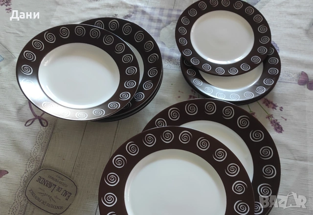 Сервиз за хранене Сироко 18 части, снимка 3 - Сервизи - 49045126