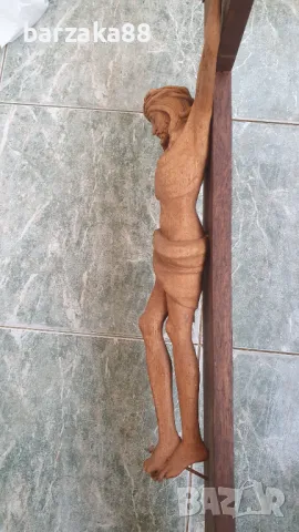 Голям дървен Кръст Разпятие, снимка 4 - Антикварни и старинни предмети - 50269856