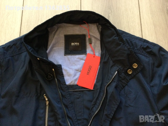 НОВО оригинално синьо пролетно - есенно яке HUGO BOSS размер 50 / L, снимка 8 - Якета - 53706207