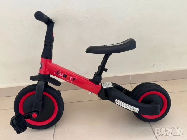 CHIPOLINO ТРИКОЛКА/БАЛАНС 2 В 1 "СМАРТИ" ЧЕРВЕНА, снимка 3 - Детски велосипеди, триколки и коли - 51794261