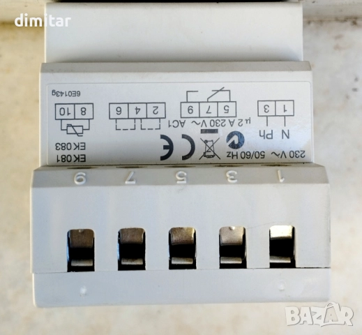 Аналогов термостат контролер EK186 Hager , снимка 3 - Резервни части за машини - 52351762