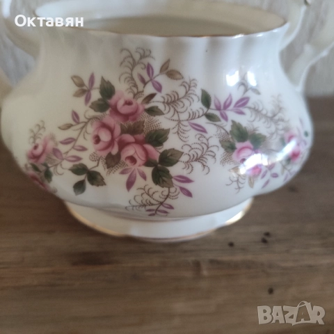 Порцеланова захарница,солница, Royl Albert Lavender Rose, снимка 4 - Сервизи - 52821148